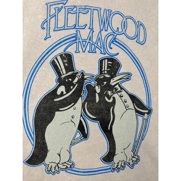 Fleetwood Mac Rumours Album Fancy Penguins Rock Band Tee XL Adult - Picture 4 of 5
